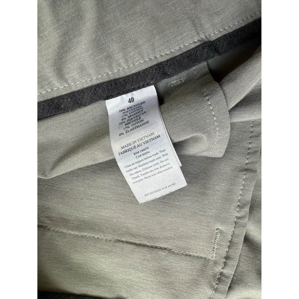 Faherty All Day Flat Front Shorts Mens Size 40 Gray Casual Drawstring **FLAW**
